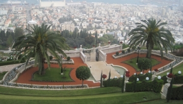 View of the Baha'i Gardens in Haifa, Israel – a 5 minute walk from MCTC.  Click to learn more about MASHAV and MCTC!